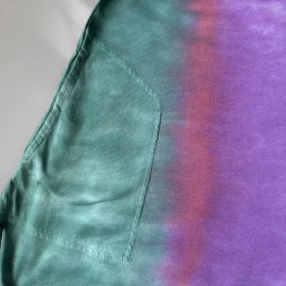 Raquel Allegra Fantasy Tiger Tie Dye Classic Jersey Sleeveless Drama Maxi Dress - Picture 6 of 10